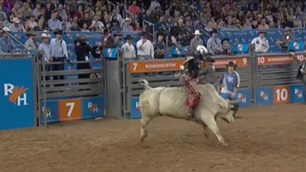 He owned this bull like a champion ' RODEOHOUSTON