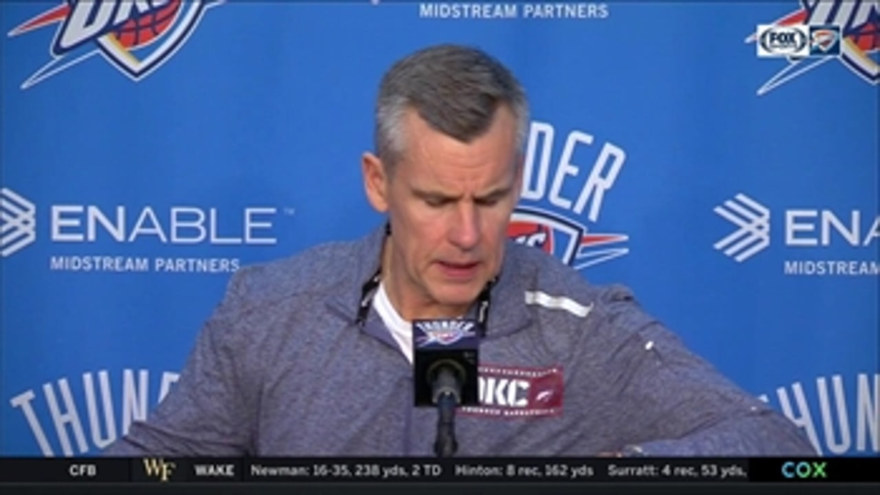 Billy Donovan on the Thunder win over the Warriors