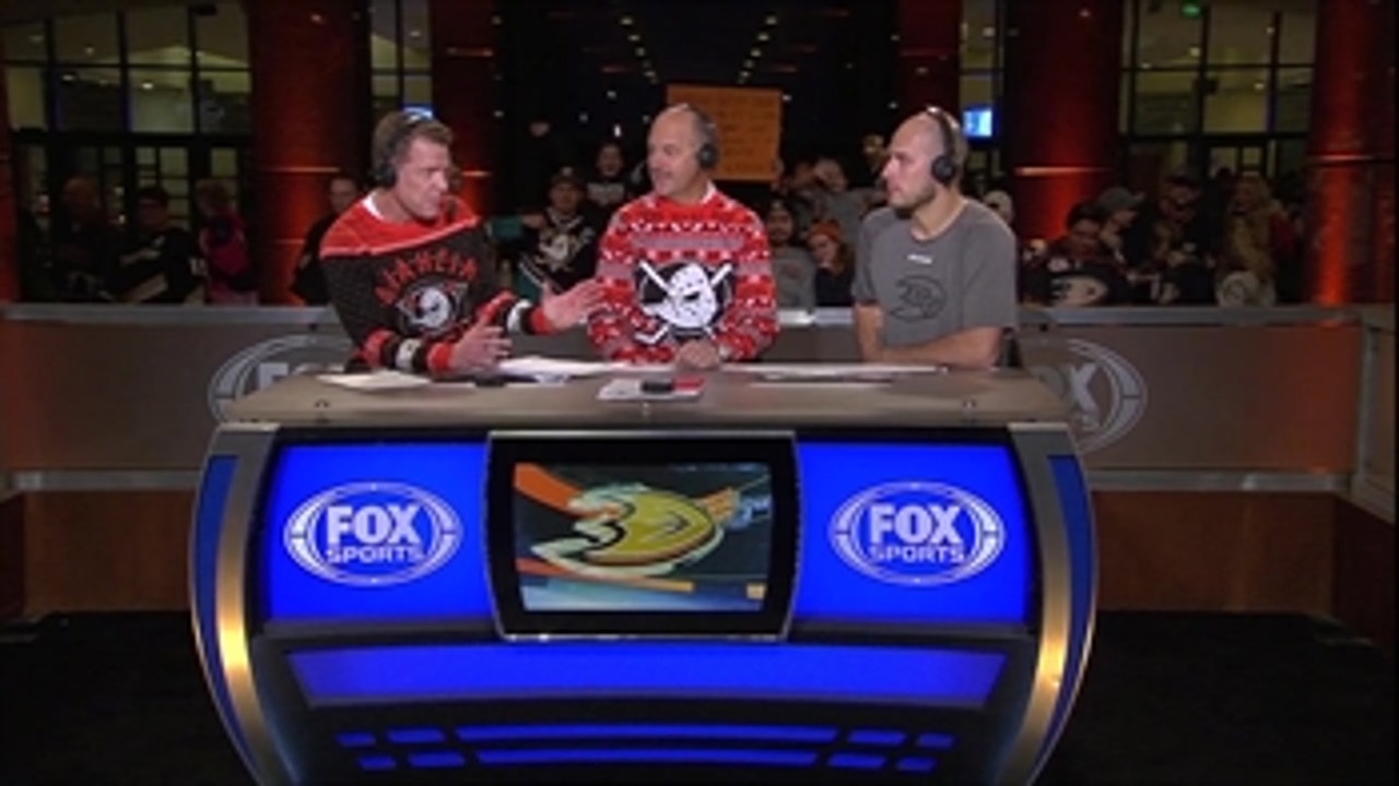 Ryan Getzlaf on 'Ducks Live' set (plus ugly sweaters) after win vs. Sharks