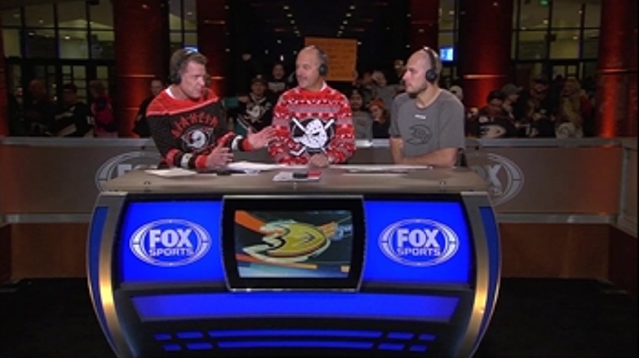 Ryan Getzlaf on 'Ducks Live' set (plus ugly sweaters) after win vs. Sharks
