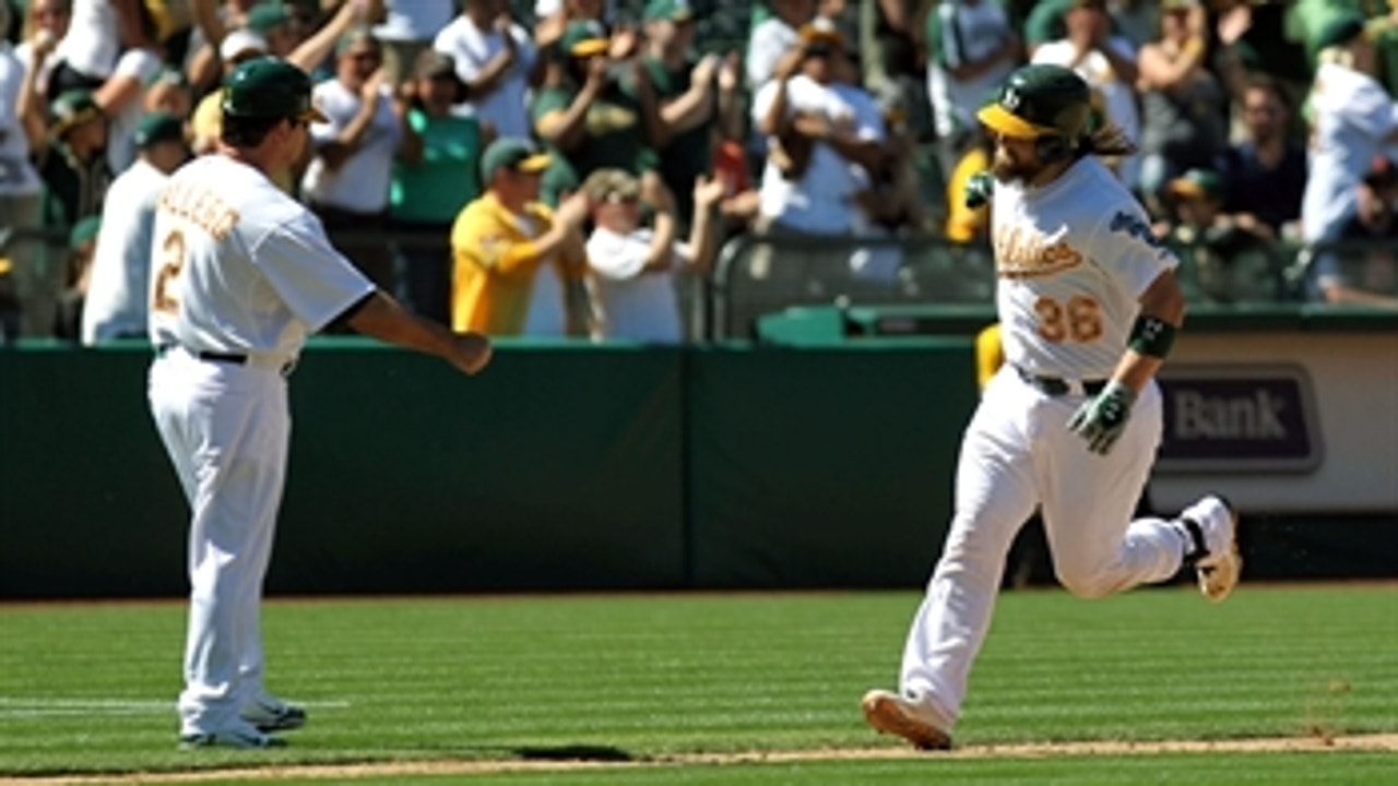 A's hammer Tigers, win 10-0