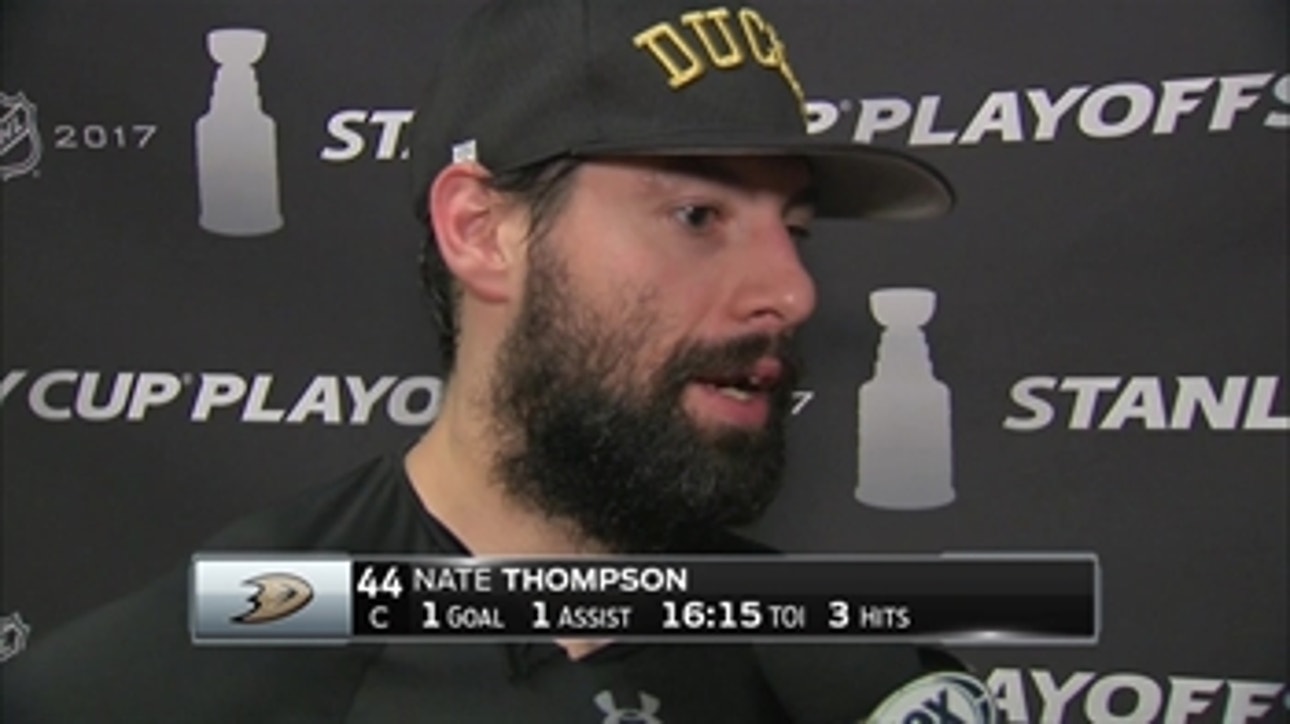 Nate Thompson (1 goal, 1 assist) after Ducks even series at 2