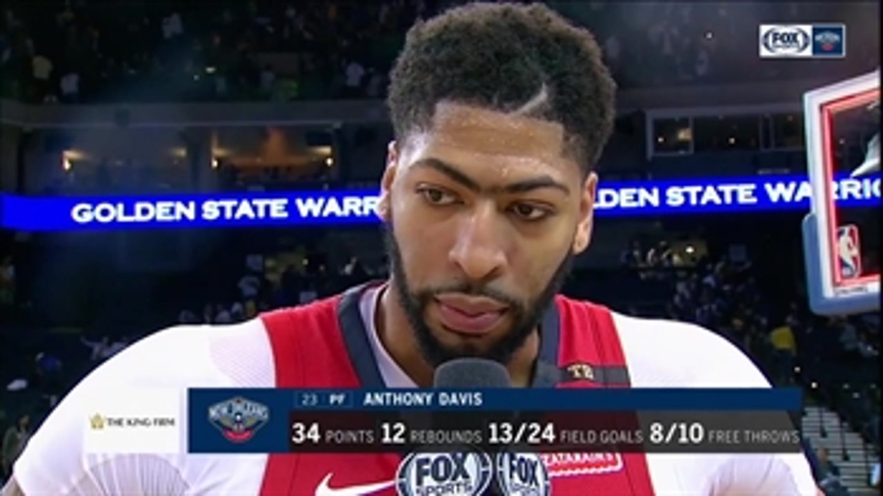 Anthony Davis on defeating the Golden State Warriors on the road