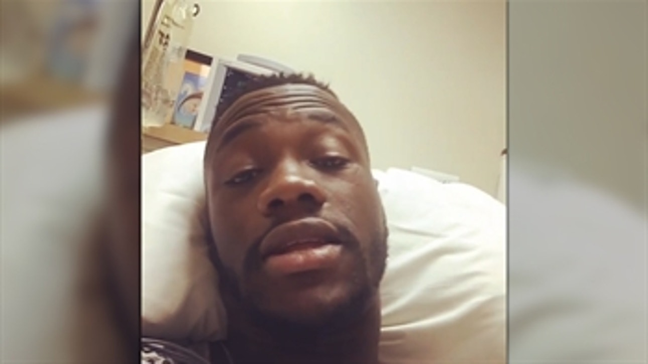Heavyweight champ Deontay Wilder was a really happy - and a little drugged up - after hand surgery