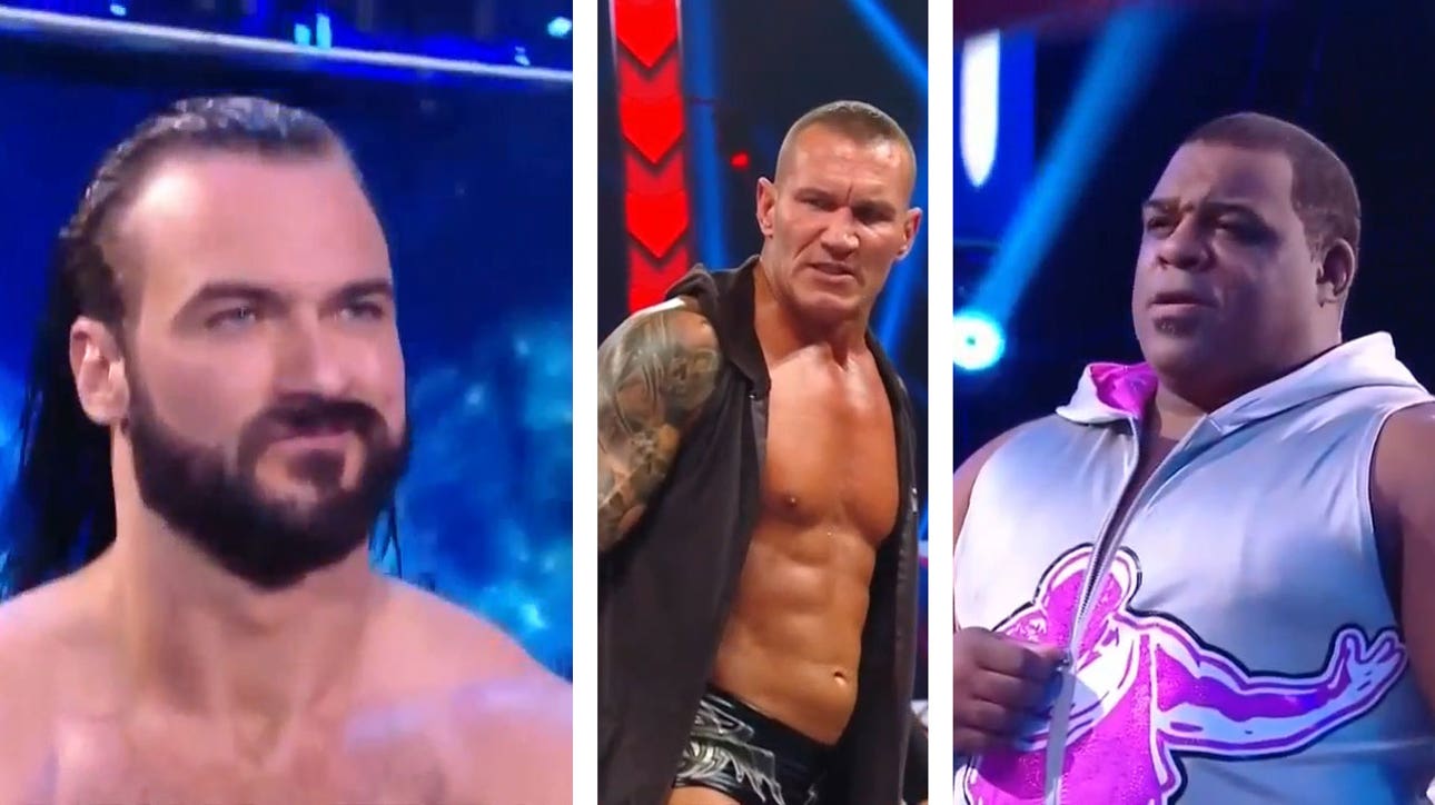 Drew McIntyre attacked by Randy Orton during his match against Keith Lee