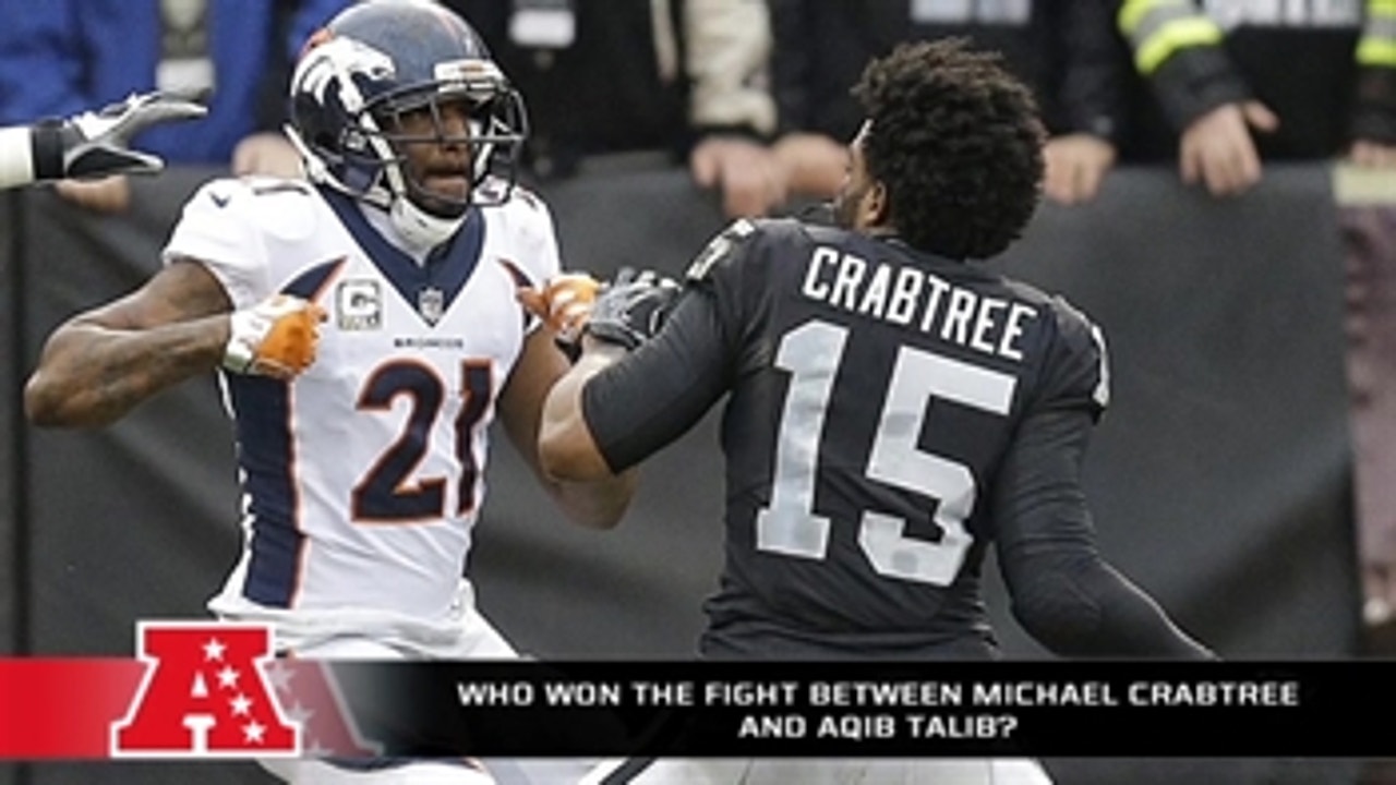 Who won the fight between Michael Crabtree and Aqib Talib?