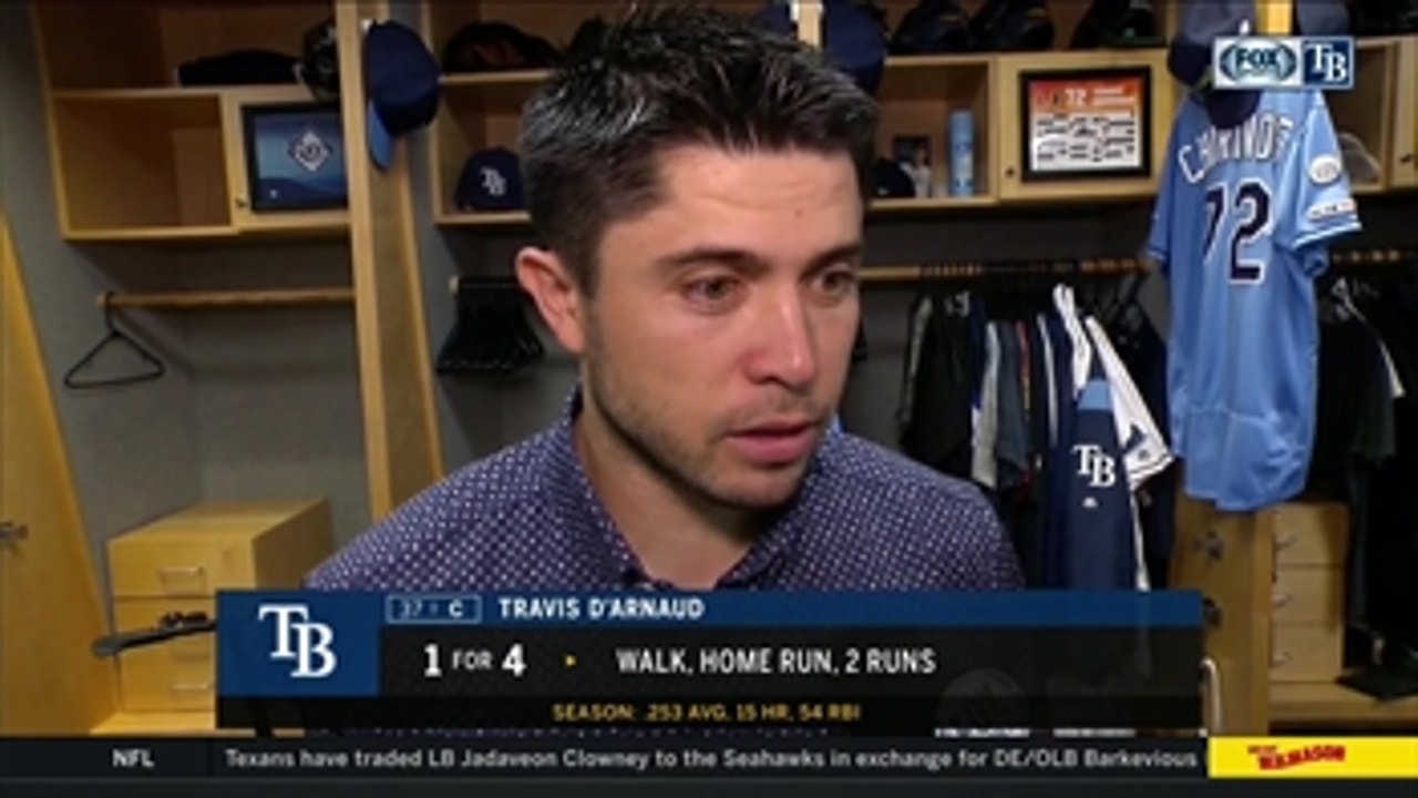 Travis d'Arnaud discusses Rays' win: 'We're ready and we mean business'