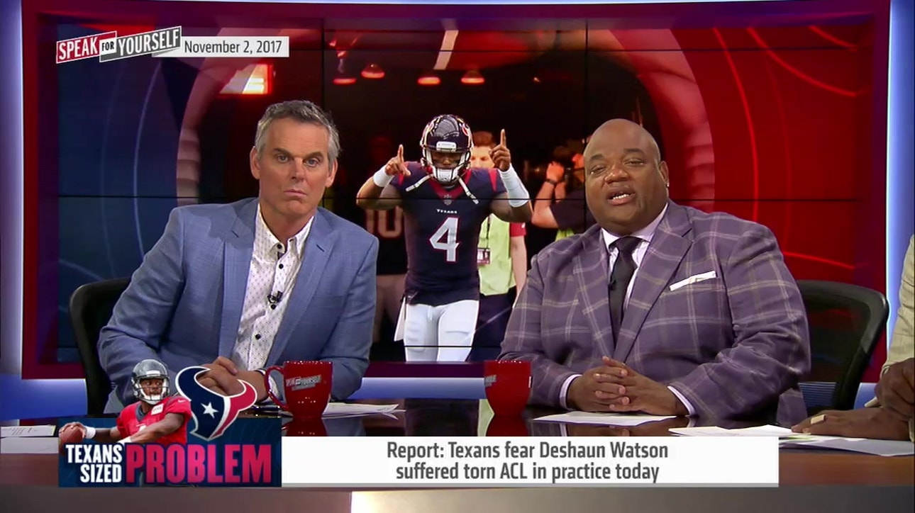 Colin Cowherd reacts to Deshaun Watson tearing his ACL in practice | SPEAK FOR YOURSELF