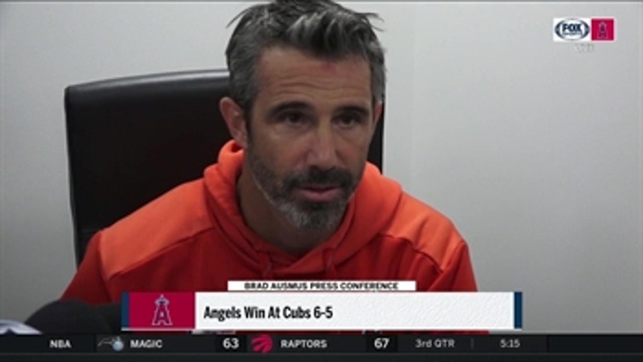 Brad Ausmus discusses what worked in the Angels victory over the Cubs