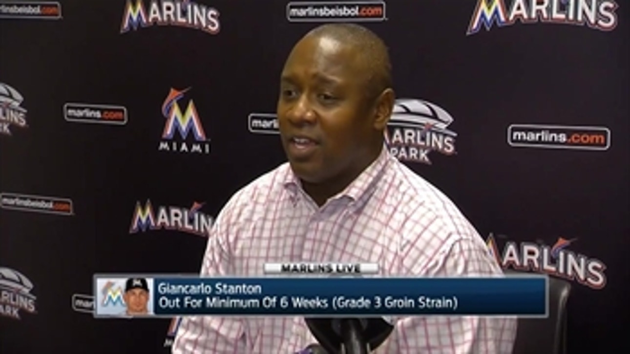 Mike Hill says Giancarlo Stanton likely to miss 6 weeks