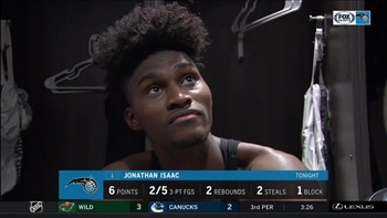 Jonathan Isaac on offense: 'Spacing was telltale sign of us struggling'
