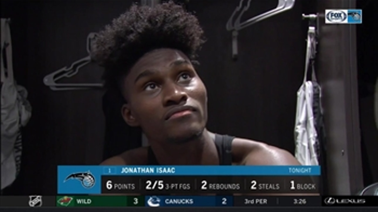 Jonathan Isaac on offense: 'Spacing was telltale sign of us struggling'