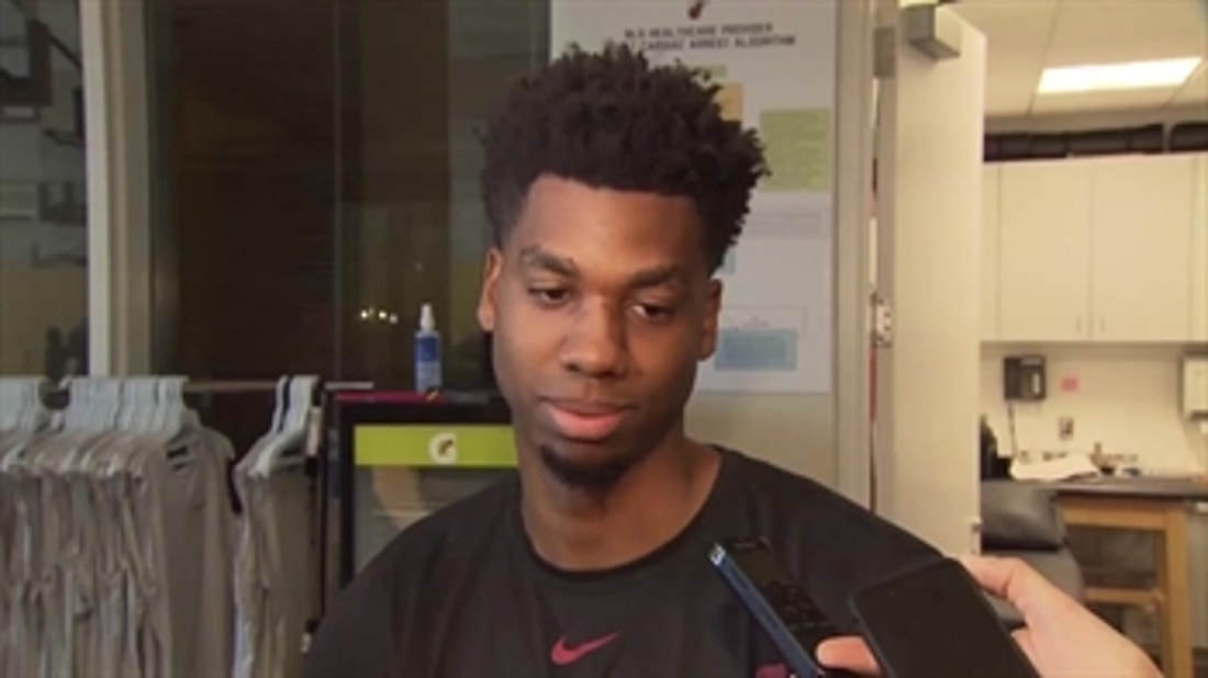 Hassan Whiteside on how his stomach is feeling, Heat's upcoming road trip