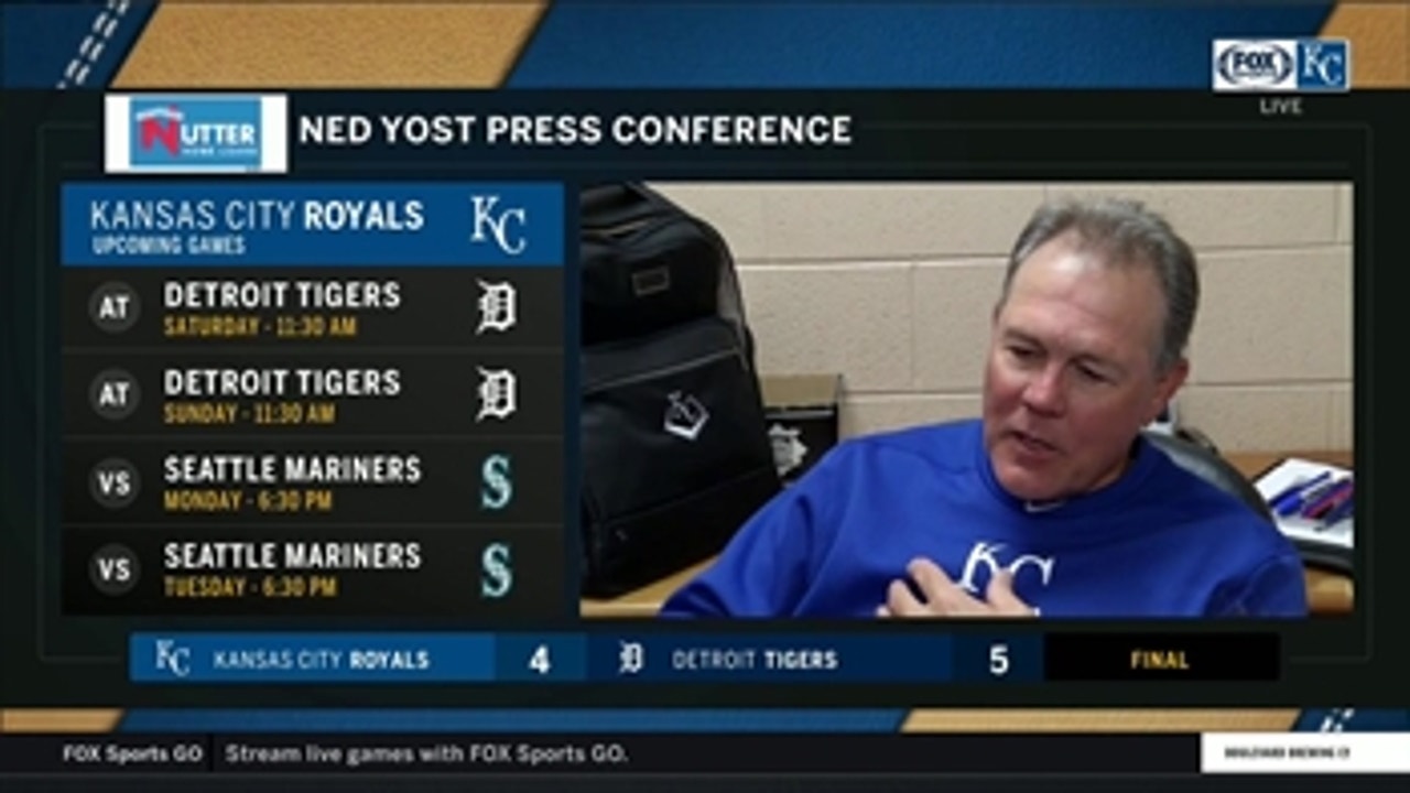 Yost discusses a hot veteran and a cold bullpen after loss to Tigers