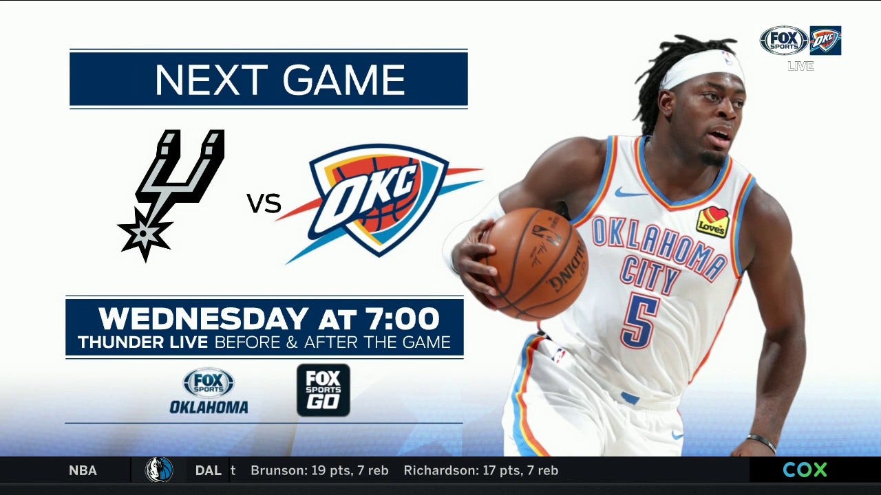Looking ahead to the Spurs vs. Thunder ' Thunder Live