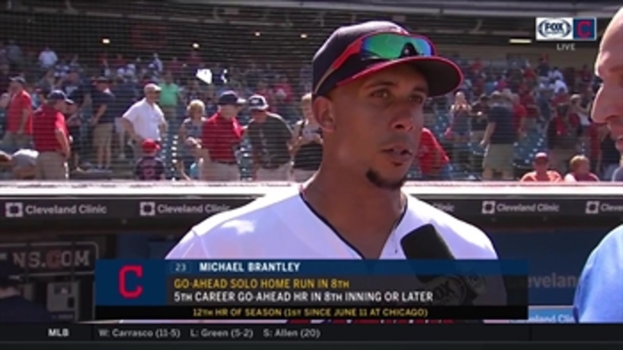 Hero of the game Michael Brantley says he got goosepumps when he found out his teammate Yan Gomes would be joining him in the All-Star Game next week