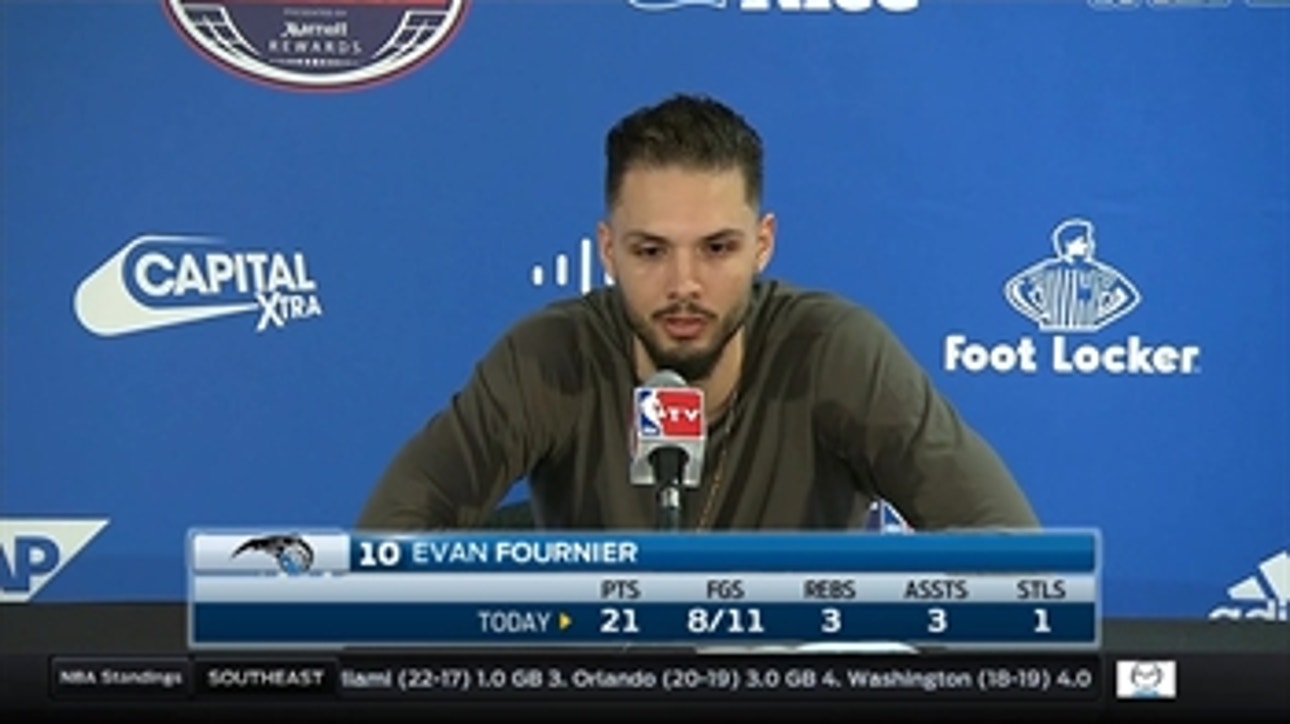 Evan Fournier on foul trouble: 'I was just trying to be physical'