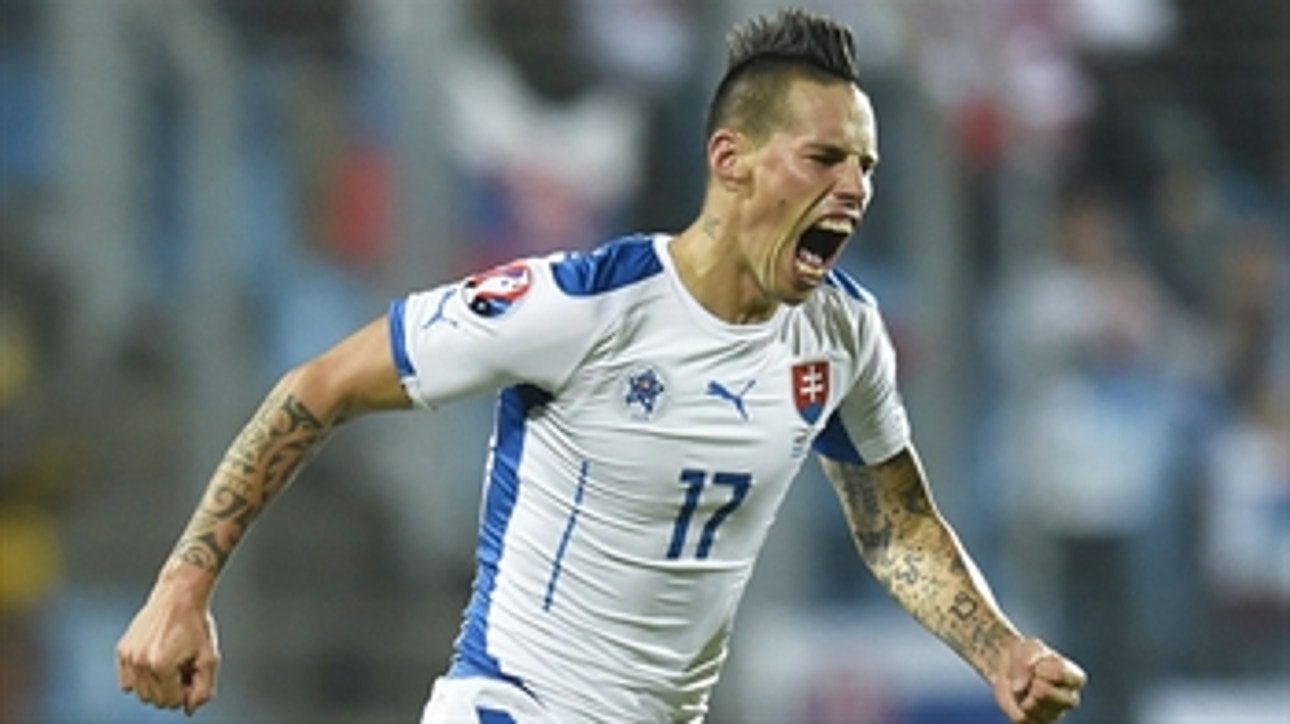 Hamsik smashes home Slovakia go-ahead goal ' Euro 2016 Qualifiers Highlights