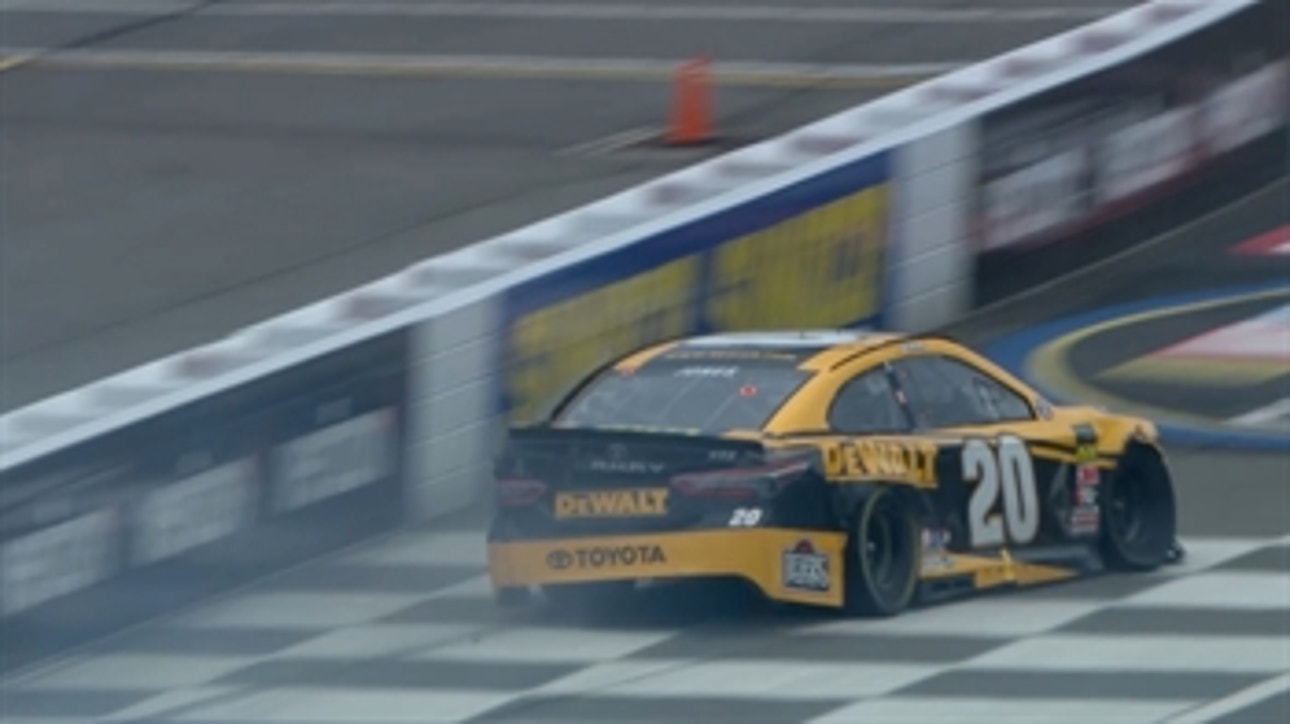 Erik Jones spins and hits the wall after late restart ' 2018 POCONO ' FOX NASCAR
