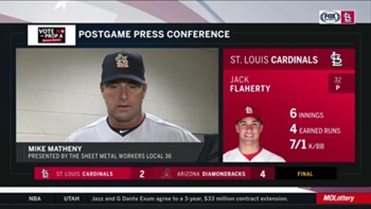 Matheny on tough matchups for Flaherty: 'You're going to have to lock horns a little bit'