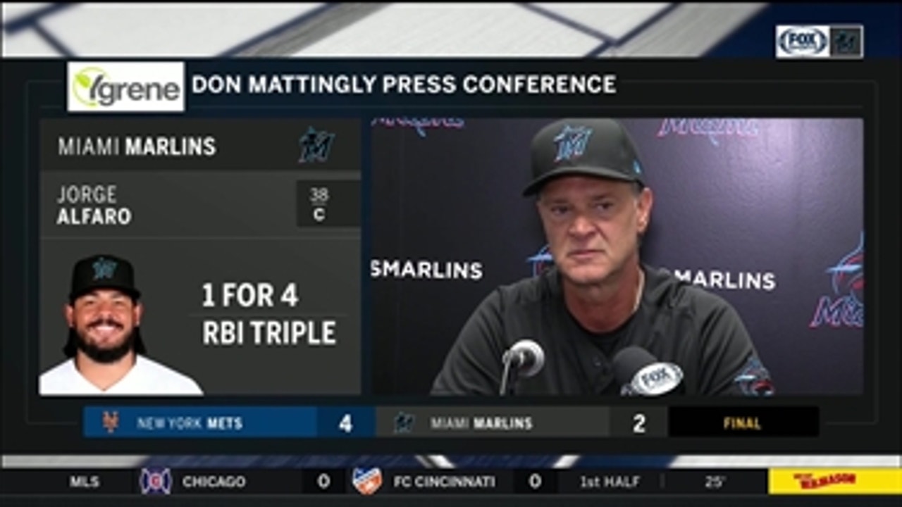 Marlins manager Don Mattingly breaks down Saturday's loss to Mets