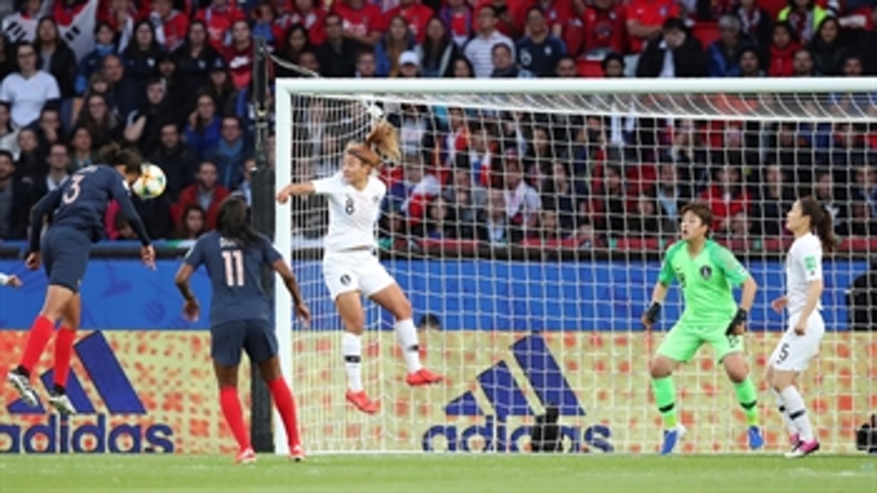 Watch Wendie Renard's beautiful header to extend France's lead