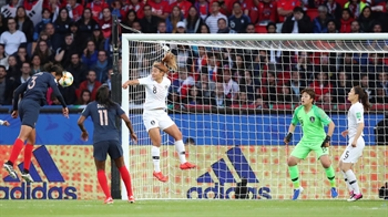 Watch Wendie Renard's beautiful header to extend France's lead