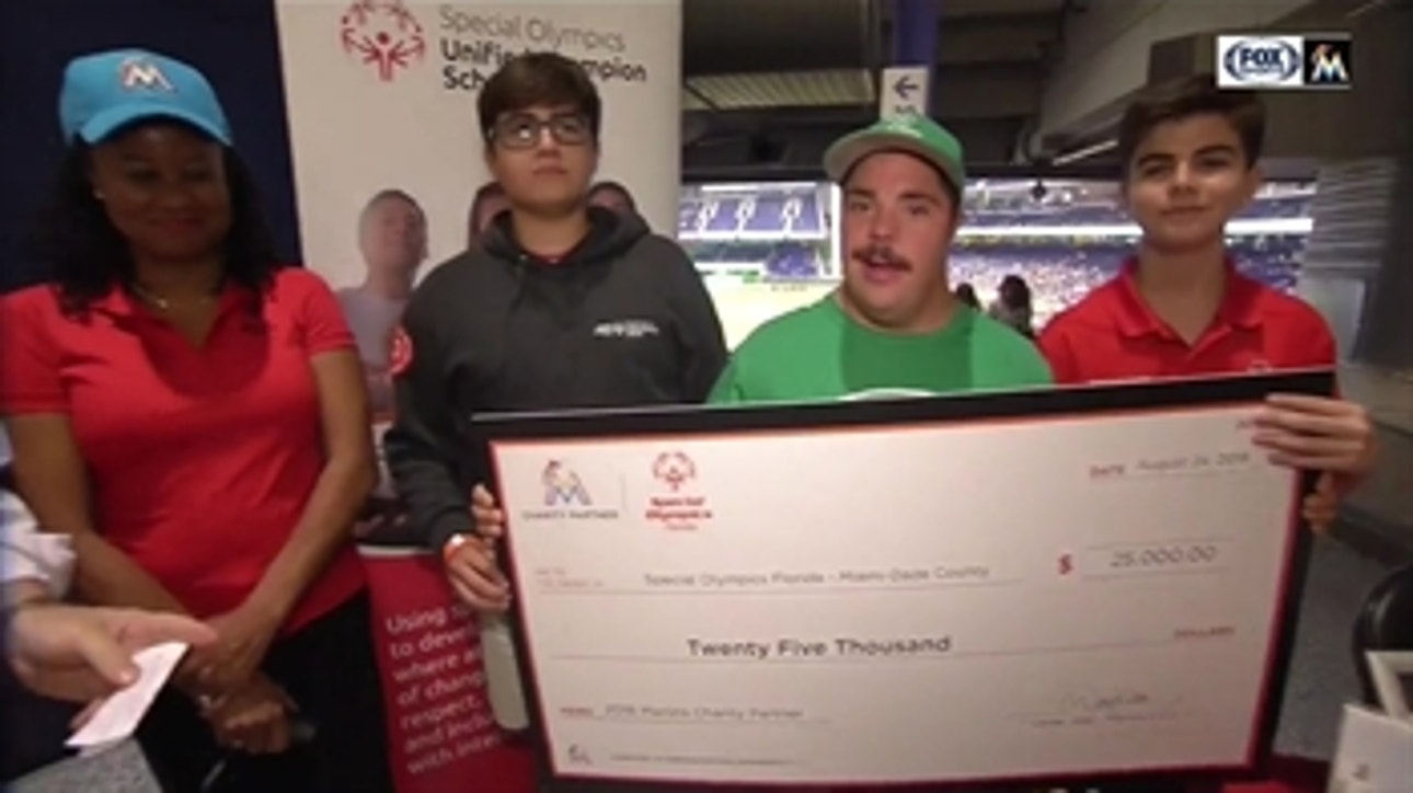 Special Olympics Florida discuss partnership with Marlins, $25,000 donation