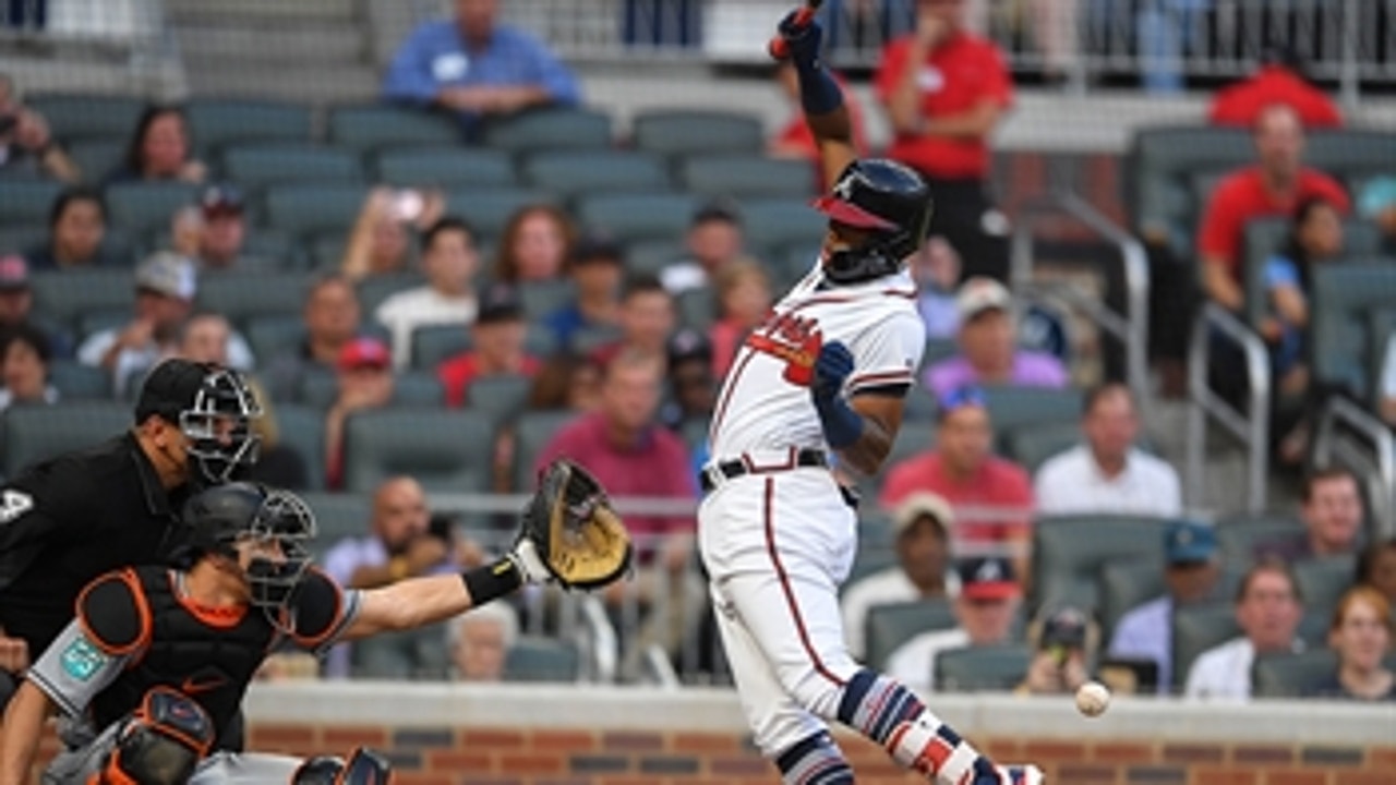 Braves LIVE To GO: Benches clear after Acuña hit by pitch; Braves sweep Marlins