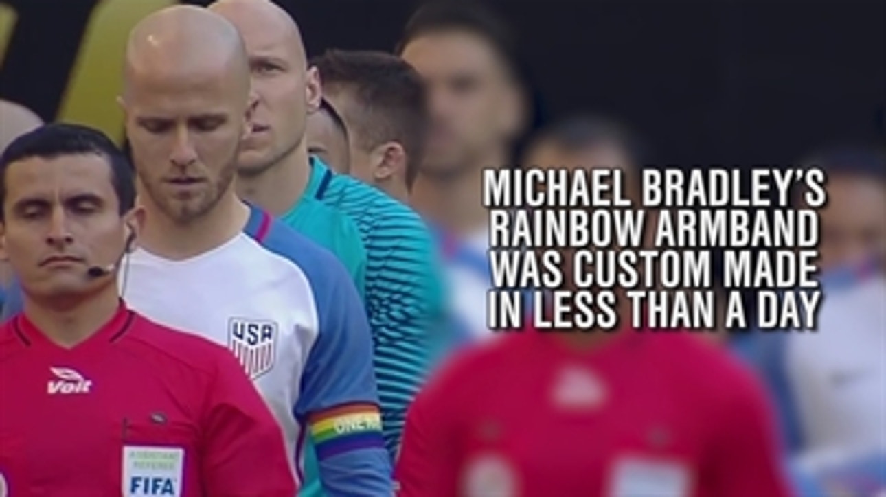 What's the story behind Michael Bradley's rainbow armband?