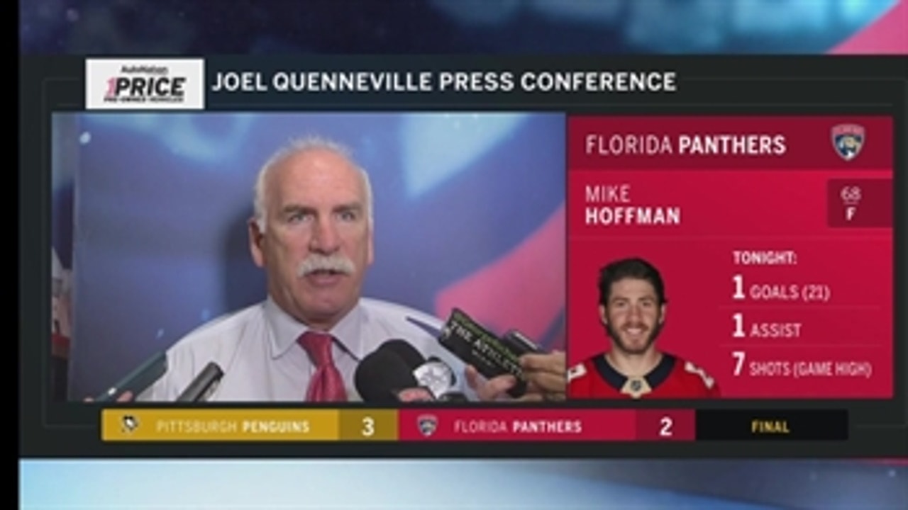 Joel Quenneville liked Panthers' effort despite the frustrating loss to Penguins