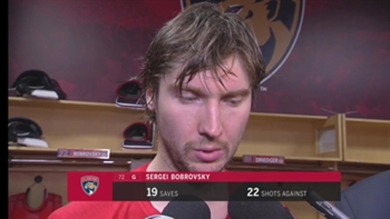 Sergei Bobrovsky talks playoff race: 'The speed and intensity is higher, and we have to be ready'