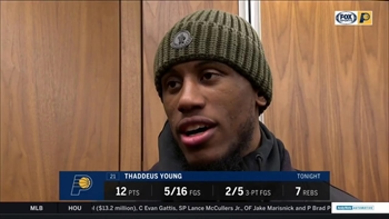 Thaddeus Young: 'I'm just pleased to get a win' against Cavaliers
