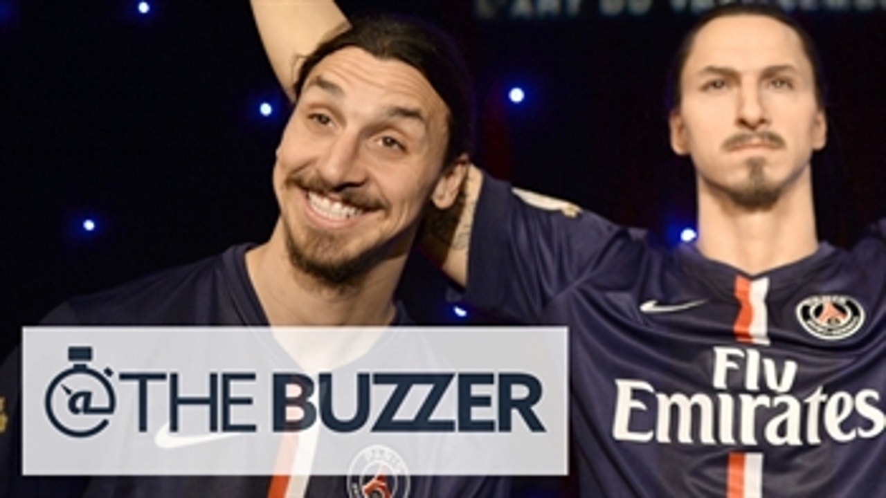 Who joins Zlatan in the wax statue best XI?