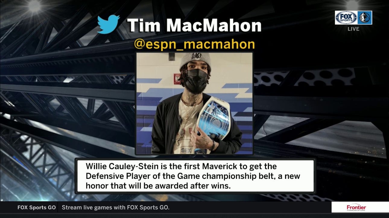 Willie Cauley-Stein First one to Bring Home the New Belt | Mavs Live