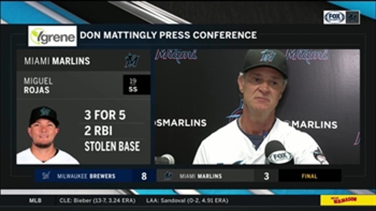 Don Mattingly discusses series-opening 8-3 loss to Milwaukee