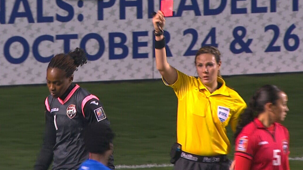 Trinidad and Tobago Goalkeeper sent off