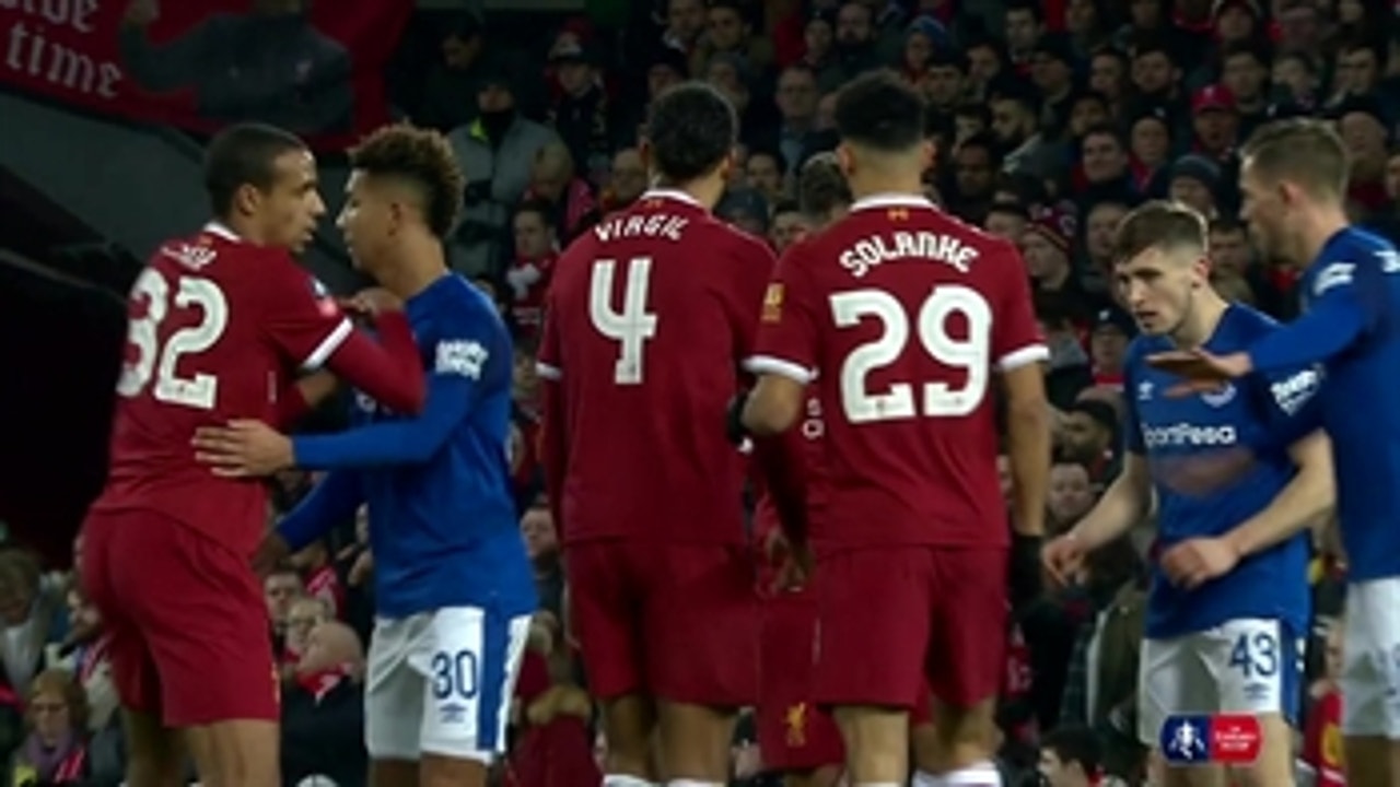 Van Dijk scores the game-winner for Liverpool vs. Everton | 2017-18 FA Cup Highlights