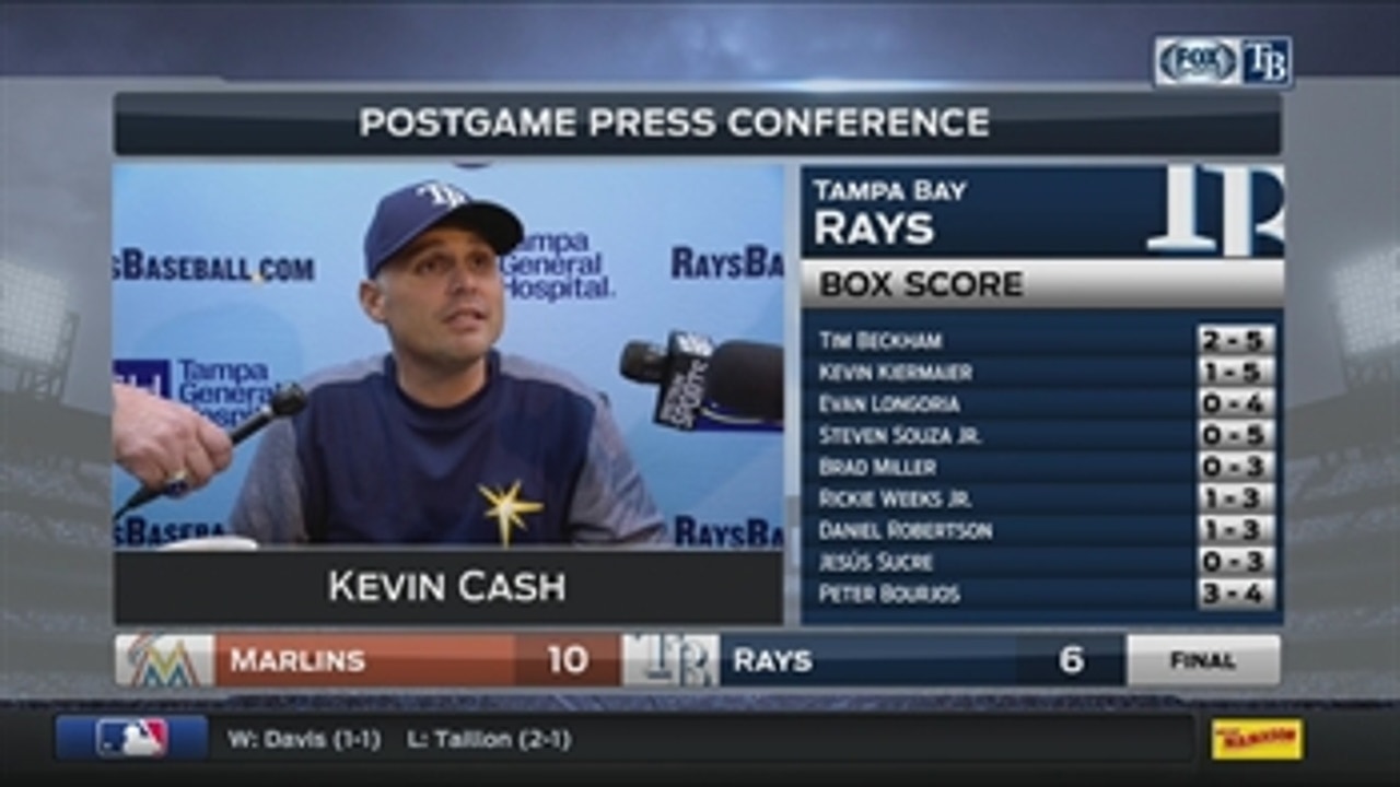 Kevin Cash: 'It just kinda got away from us'