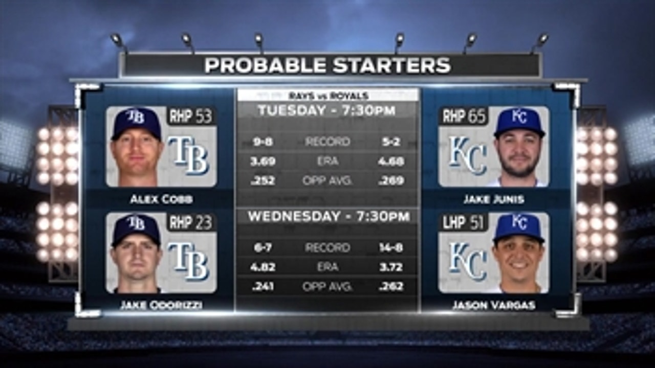 Alex Cobb looks to keep Rays rolling against Royals