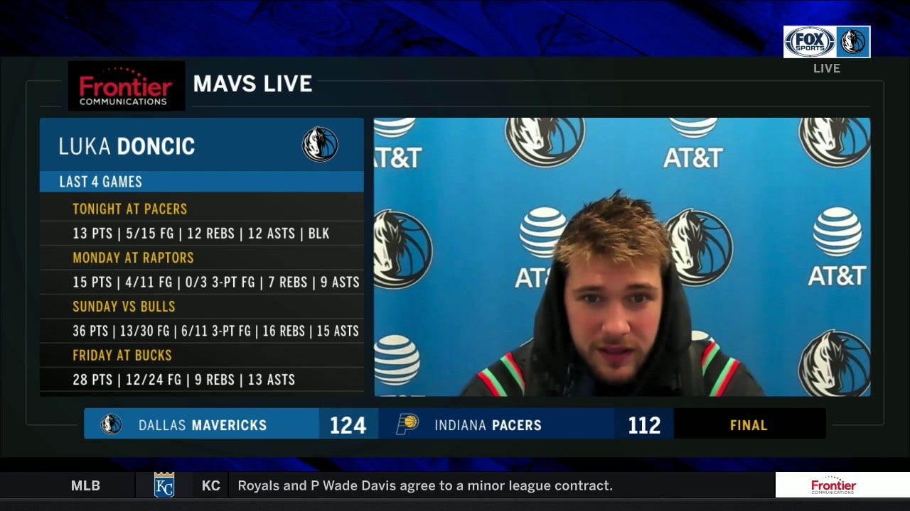 Luka Doncic talks Mavs Defense in the win over the Pacers