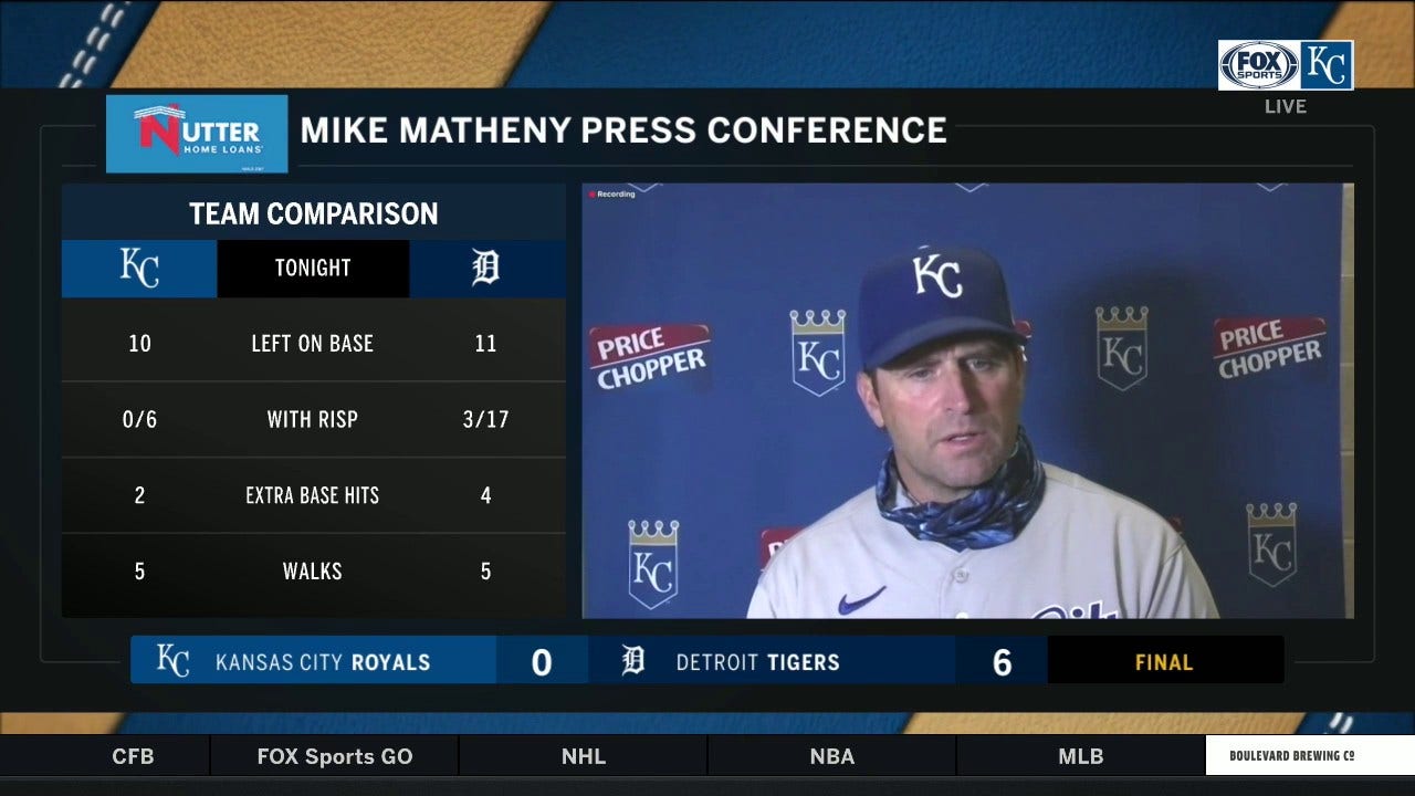 Matheny: Royals' bullpen 'did a nice job of limiting the damage' against Tigers
