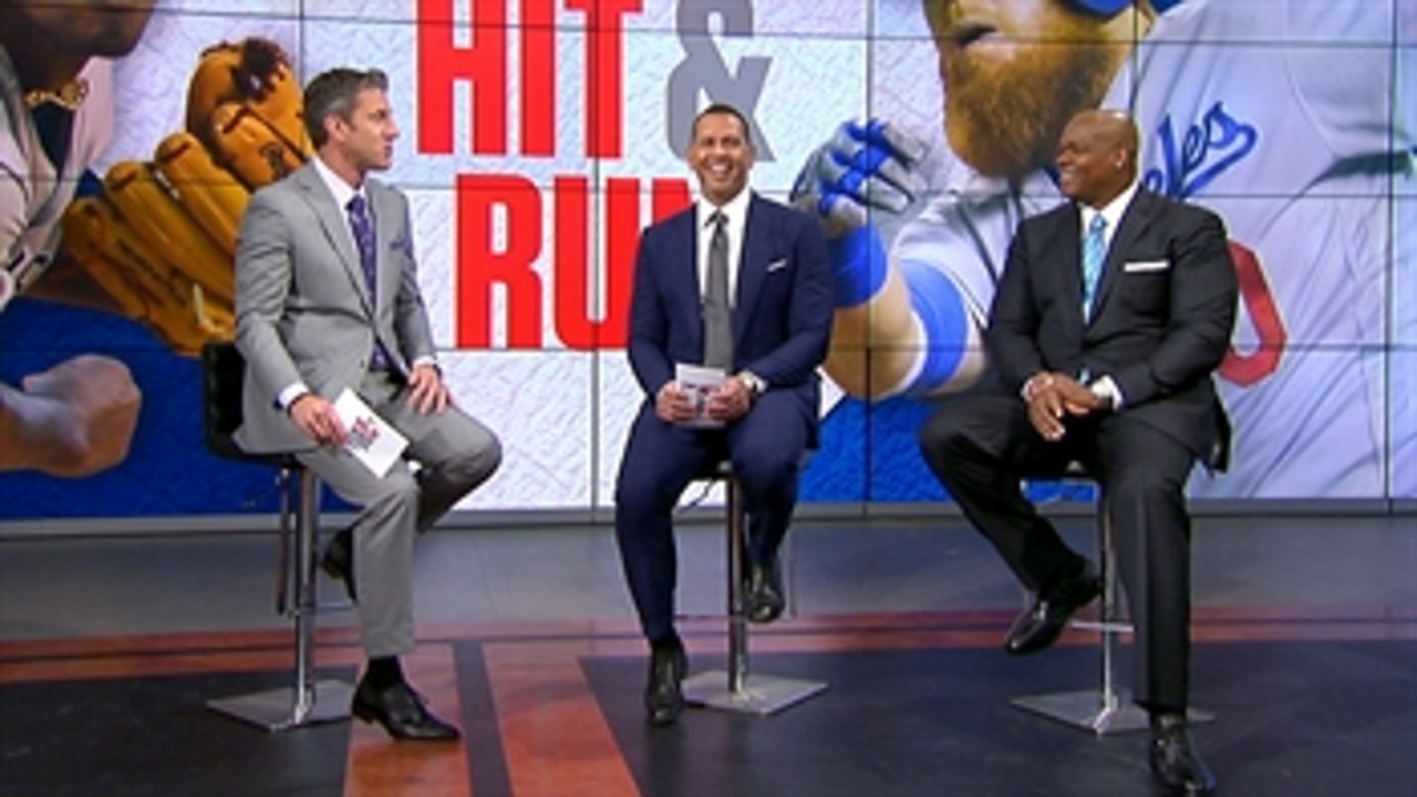 Alex Rodriguez and Frank Thomas play a quick game of Hit and Run