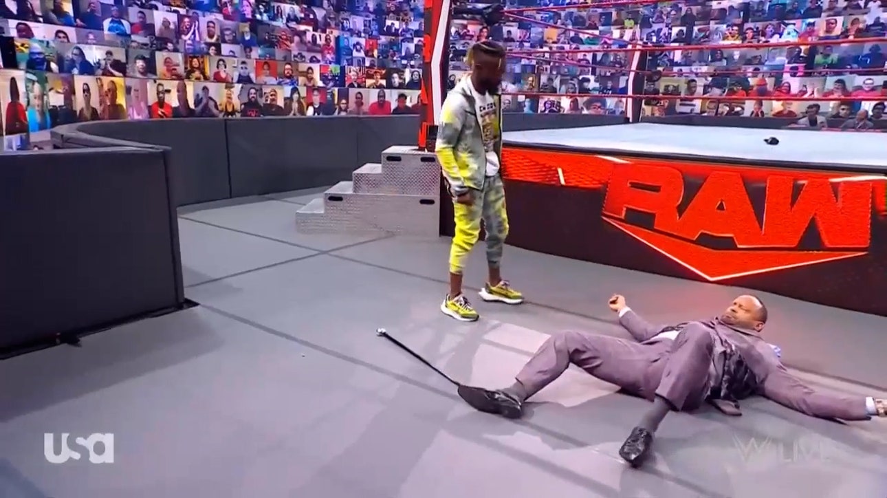 Kofi Kingston lays out MVP as retaliation for trapping Xavier in Hell in a Cell with Lashley