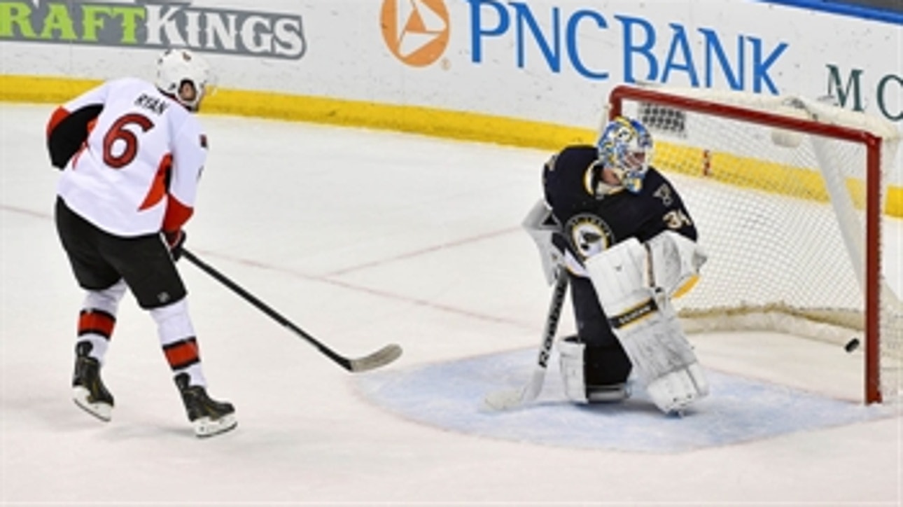 Blues give up 2-0 lead, lose in SO