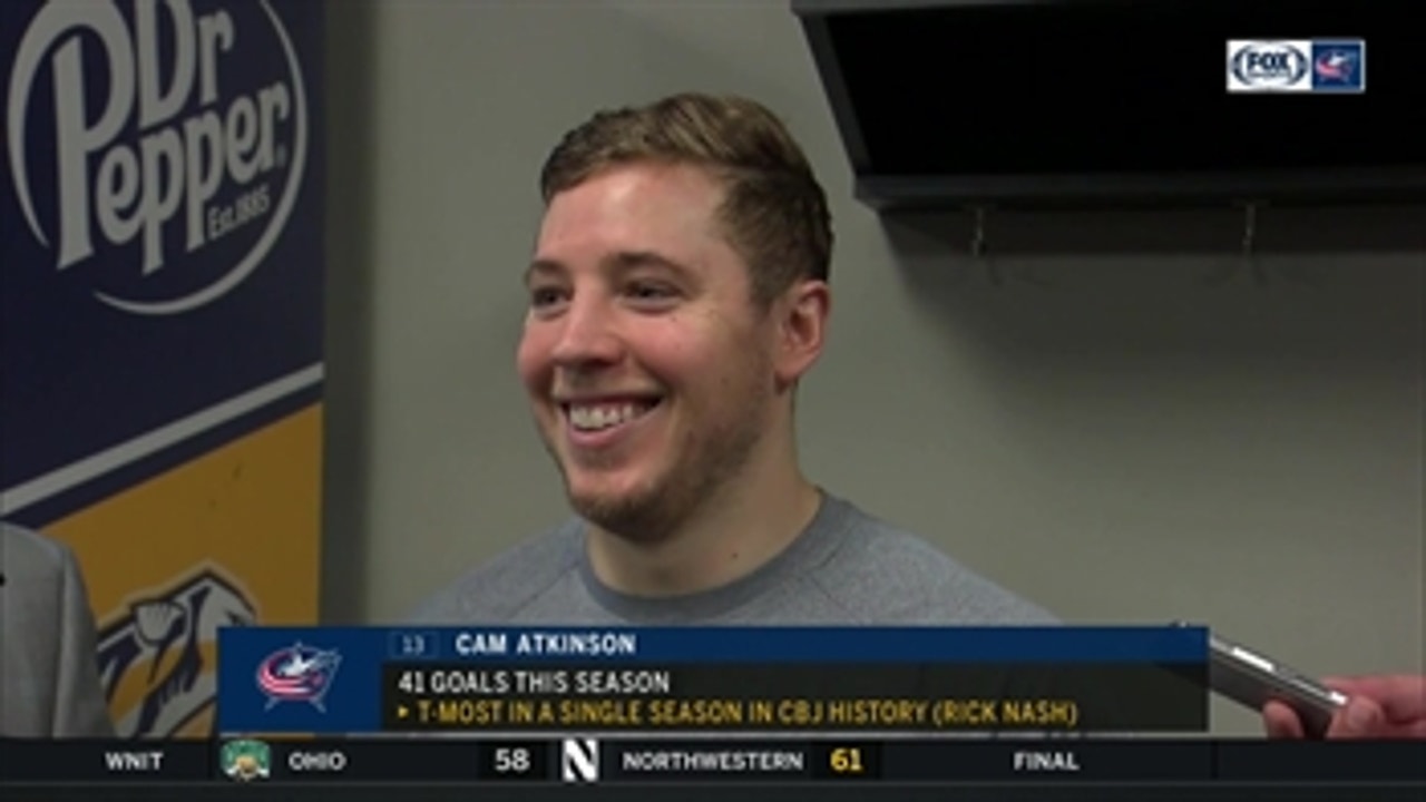Cam Atkinson isn't done after tying Rick Nash's single-season franchise record for goals scored