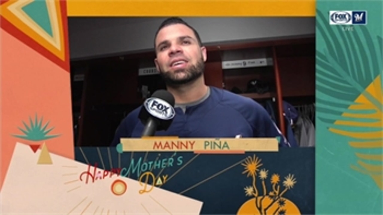 Brewers' Pina, Bandy share message to moms on Mother's Day