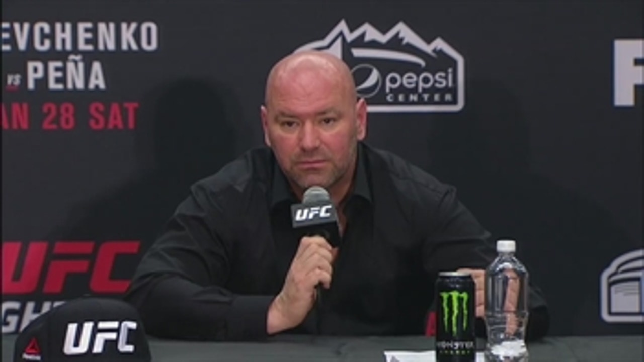 Dana White says McGregor/Mayweather as likely as himself backing up Brady in Super Bowl