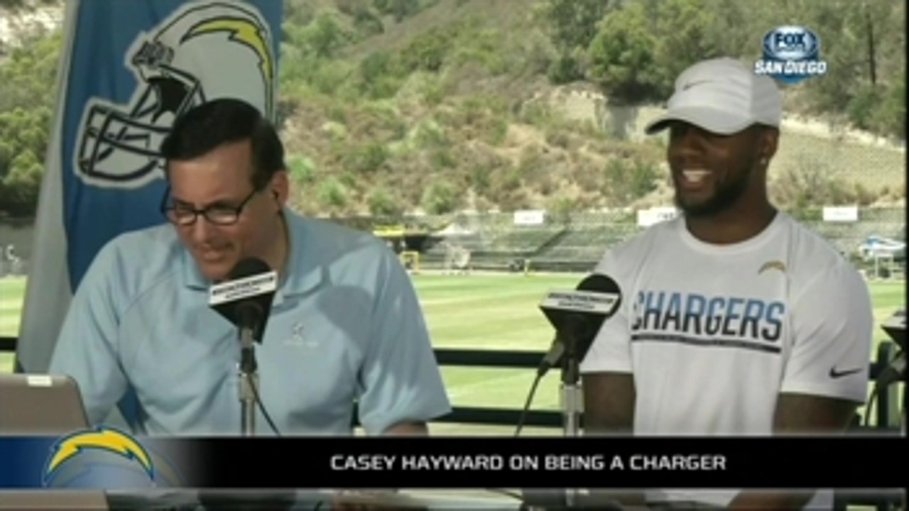 Casey Hayward tries to name all the cornerbacks at Chargers training camp