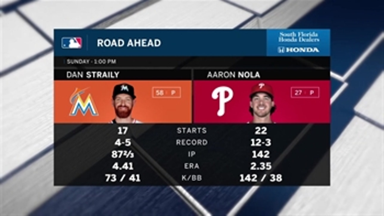 Marlins need to best All-Star Aaron Nola to avoid sweep in Philly